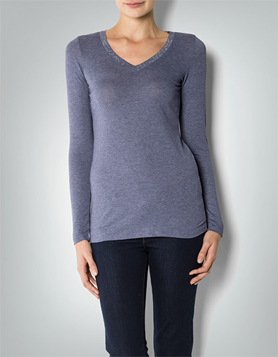 LIU JO Longsleeve mit Strassbesatz am Ausschnitt