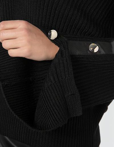 LIU JO Pullover Mit Geknöpften Ärmelschlitz