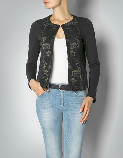 LIU JO Sweatjacke mit Spitzenbesatz