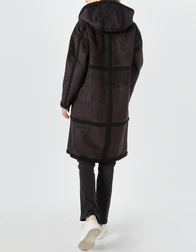 Pepe Jeans Mantel Aus Kunstleder Mit Kuscheligen Innenfutter