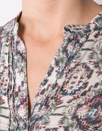 Marc O'Polo Bluse Mit Allover-Print Aus Viskose