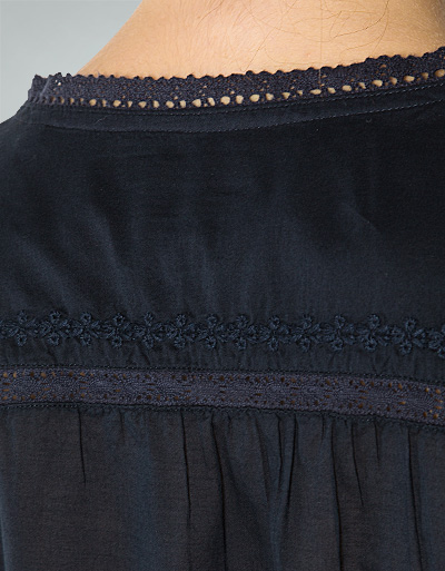 Marc O'Polo Bluse Mit Edler Stickerei Und Spitze