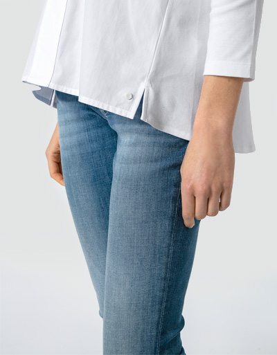 Marc O'Polo Bluse Mit Jersey-Einsätzen