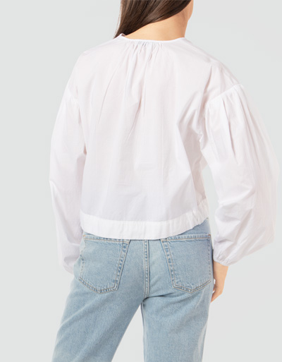 Marc O'Polo Bluse Mit Tunnelzug Am Saum