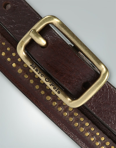 Marc O'Polo Leder Dunkelbraun Gold Ca. 13 Mm