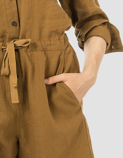 Marc O'Polo Leinen-Overall Mit Taillenband