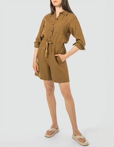 Marc O'Polo Leinen-Overall mit Taillenband