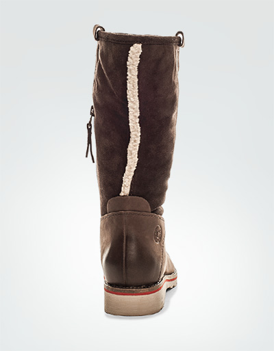 Marc O'Polo Stiefel Nubuk-Velours Dunkelbraun