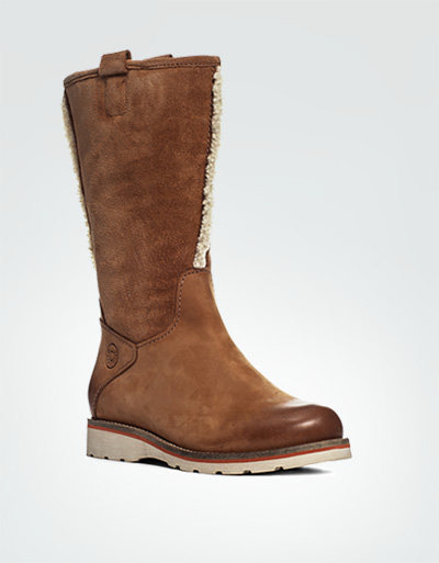 Marc O'Polo Stiefel Nubuk-Velours Hellbraun