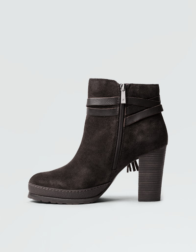Marc O'Polo Stiefelette Mit Zierbans Und Fransen