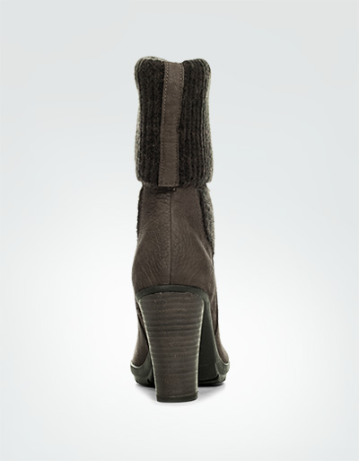 Marc O'Polo Stiefelette Nubuk-Strick Dunkelbraun