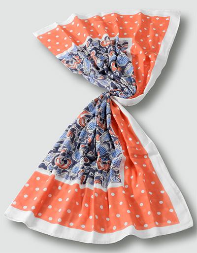 Marc O'Polo Tuch Baumwolle rot-blau