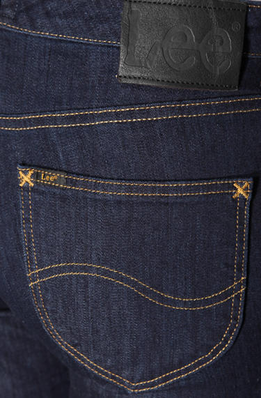 Lee 'Marion Straight' Regular Straight Baumwolle Solid Blue