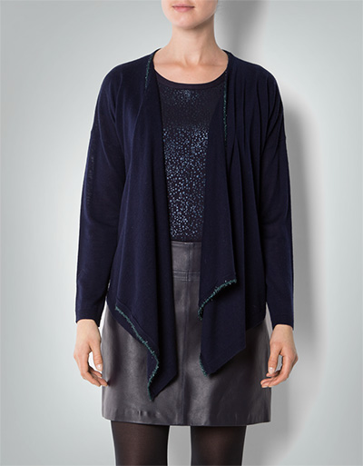 KOOKAI Offener Cardigan aus Merinowolle mit Zierkante