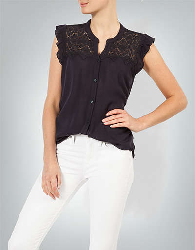 Pepe Jeans Blusen-Top mit Spitzeneinsatz