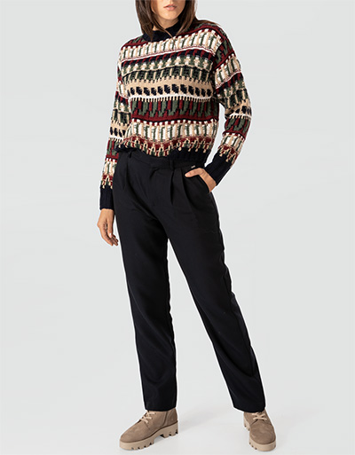 Pepe Jeans Bundfaltenhose mit hohem Bund