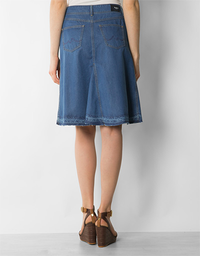 Pepe Jeans Jeansrock Mit Fransensaum