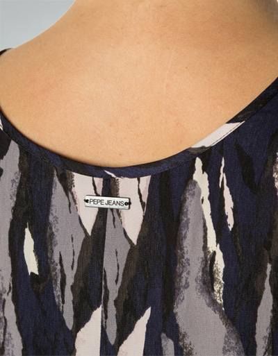 Pepe Jeans Tunika-Bluse Mit Art-Print