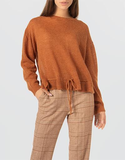 TWIN-SET Pullover in Mohair-Alpaka-Melange mit Schösschen