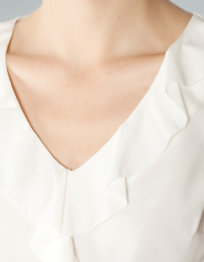 RENÉ LEZARD Bluse Mit Volant-Besatz