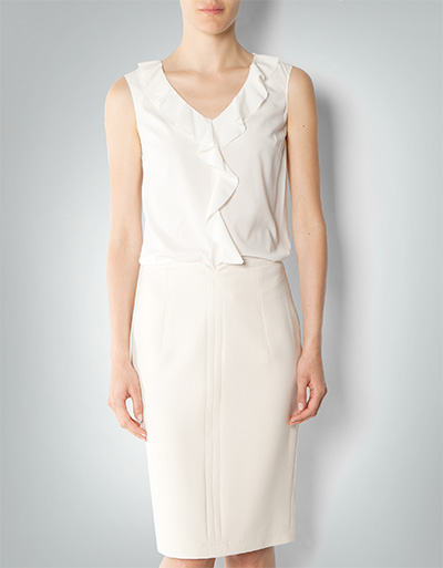 RENÉ LEZARD Bluse mit Volant-Besatz