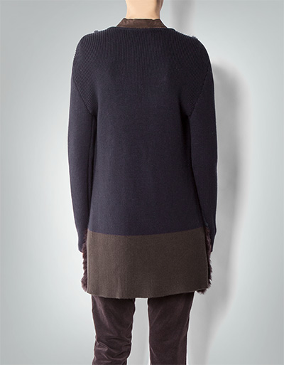RENÉ LEZARD Cardigan Mit Echt-Pelz-Besatz