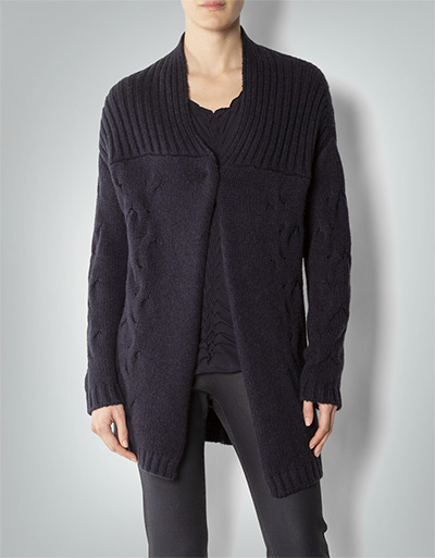 RENÉ LEZARD Cardigan mit Zopfstrick-Details