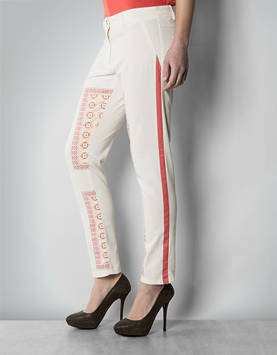 RENÉ LEZARD Hose In Denim-Optik Mit Ethno-Muster