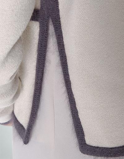 RENÉ LEZARD Strickjacke Mit Angora-Zierblenden