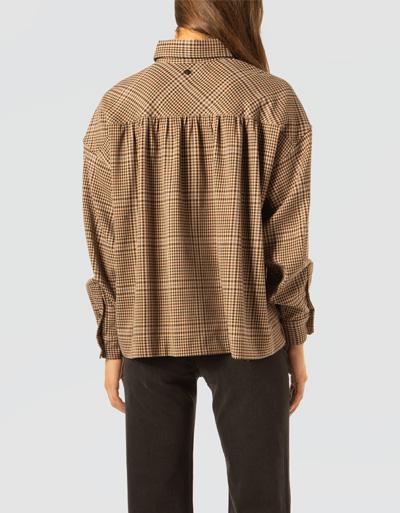 Replay Hemdbluse Im Modern-Glencheck