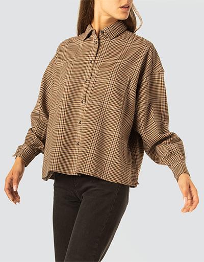 Replay Hemdbluse im Modern-Glencheck