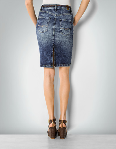 Replay Jeansrock Mit Bleich-Effekten