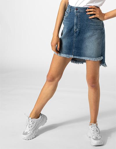 Replay Jeansrock mit Fransensaum