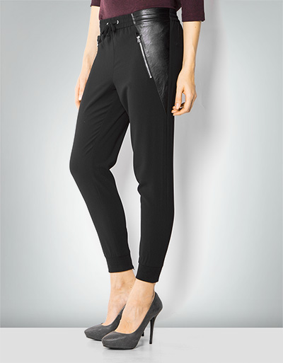 Replay Jogg-Pant Mit Leder-Optik-Einsätzen