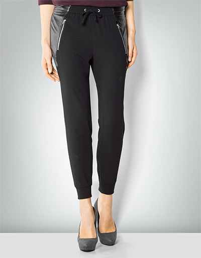Replay Jogg-Pant mit Leder-Optik-Einsätzen