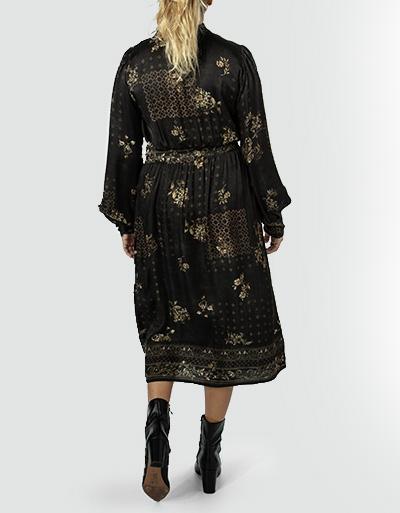 Replay Kleid Aus Viskose-Satin Mit Floralem Muster