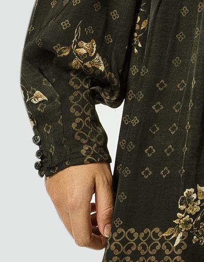 Replay Kleid Aus Viskose-Satin Mit Floralem Muster