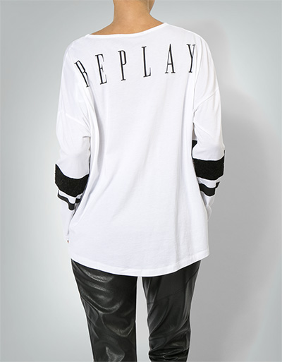 Replay Langarmshirt Mit Label-Print