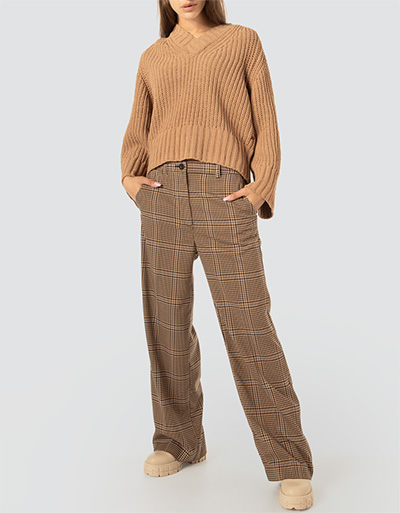 Replay Marlenehose im Modern-Glencheck