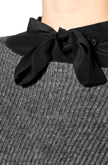 Replay Pullover Wollmischung Dunkelgrau