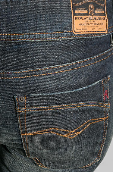 Replay Raky Baumwolle Dunkles Denim