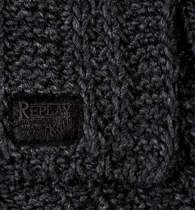 Replay Schal Mit Strukturstrickmuster