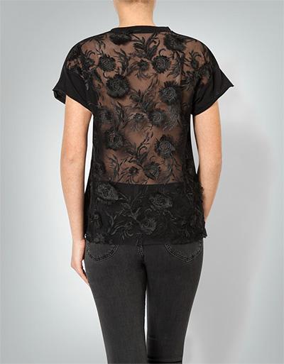 Replay Shirt Mit Blumenapplikation