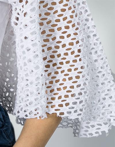 Replay Shirt Mit Lochspitze