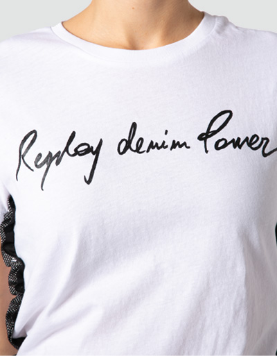 Replay T-Shirt Mit Rüschenborte