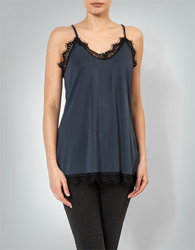 Replay Top mit Spitzenborte