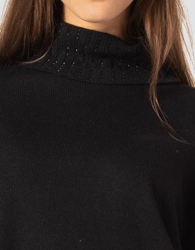 TWIN-SET Rollkragenpullover Mit Glitzersteinchen-Verzierung