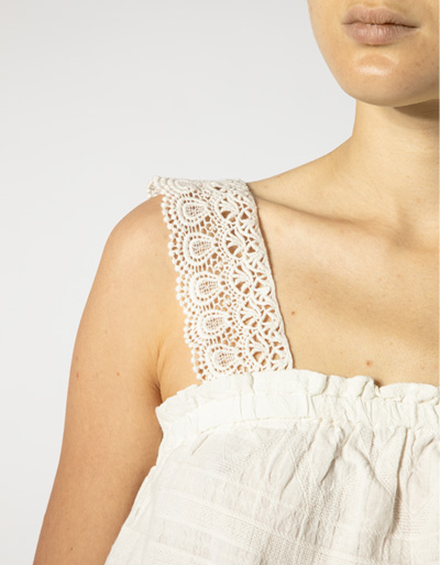 ROXY Blusentop Mit Trägern Aus Spitze