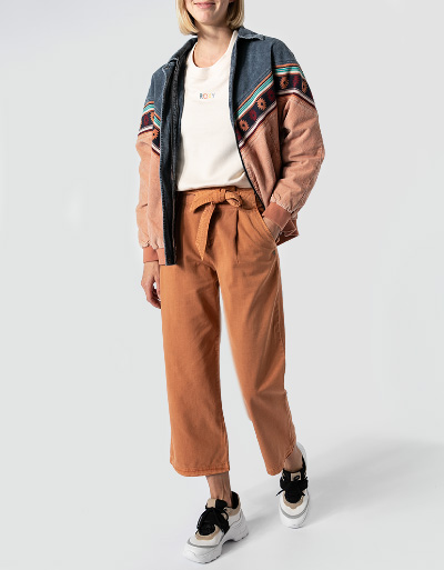 ROXY Bundfaltenhose Aus Baumwoll Twill