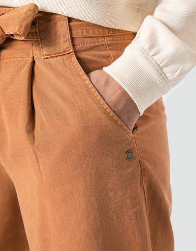 ROXY Bundfaltenhose Aus Baumwoll Twill